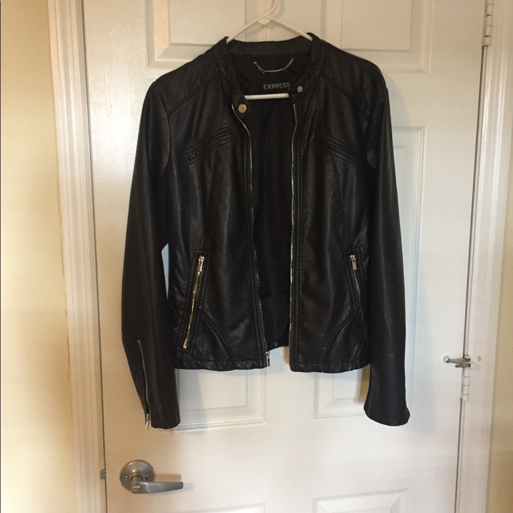 Express Black Faux Leather Jacket